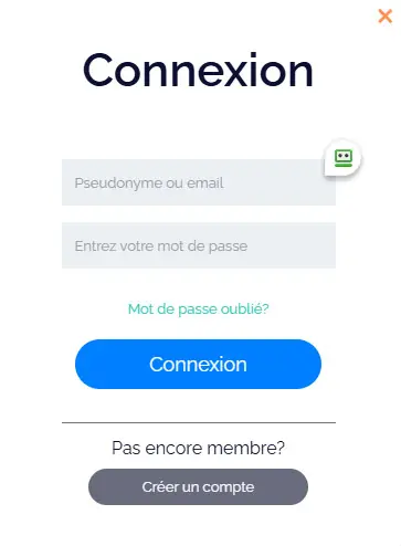 Connexion des membres du ARES CASINO